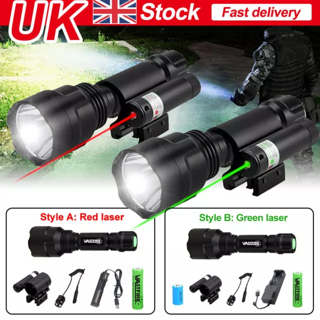 Tactical Flashlight Light Green Dot Rifle Gun Laser Sight Scope