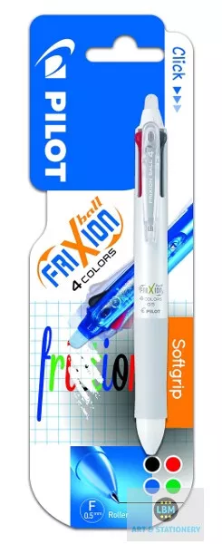 Pilot FriXion Ball 4 Multi Retractable Erasable 4 Colour Rollerball Pen 0.5 Tip
