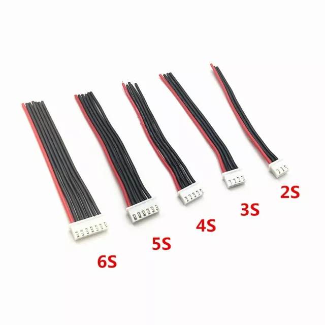 5pcs RC LiPo Battery Balance Charger Plug Cable 22AWG 10cm JST-XH Male Connector