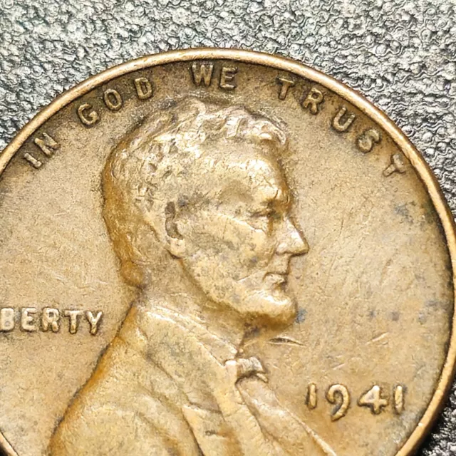 1941 Lincoln No Mint Mark Wheat Penny One Cent Coin RARE Error Coin