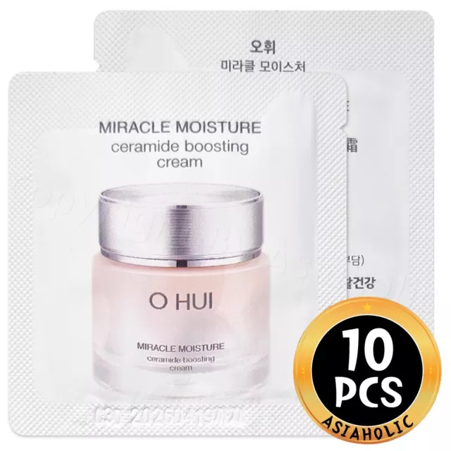 O HUI Miracle Moisture Ceramide Boosting Cream 1ml x 10pcs (10ml) Sample Newest