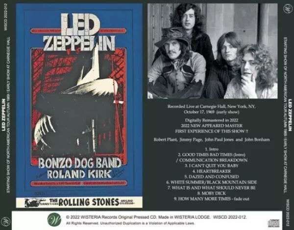 Led Zeppelin/Show Inicial De La Gira Norteamericana Otoño 1969 (1Cd) 3