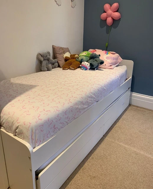 IKEA SLAKT BED Single with pull out bed and 2 drawers £100.00 PicClick UK