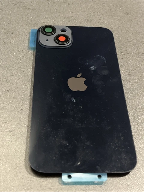 Vitre Arrière Compatible Pour IPhone 13 Mini - Couleur Minuit Noir, Avec Adhésif