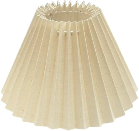 Plissee Lampenschirm Naturbeige, Rund – Aus Transluzentem Karton, 22 Cm Durchmesser – Für E27 Fassungen