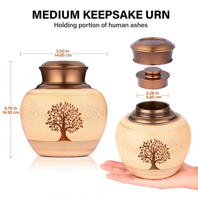 Small keepsake urn made of bamboo,small cremation urn for human pet ashes 2