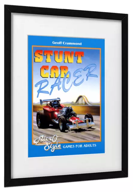 Stunt Car Racer, Größe A3 Retro Gaming Poster. Mancave, Spielzimmer, Amiga, Atari