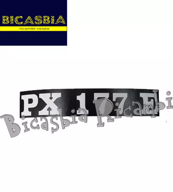 11585 - Targhetta Adesiva Per Cofano Px 177 E Vespa 125 150 200 Px Pe