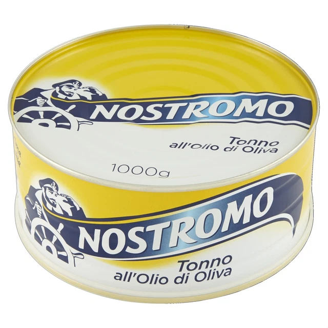 Nostromo tonno olio d'oliva fonte proteica conserve di pesce 2x 1 kg NUOVO MHD 31/12/28