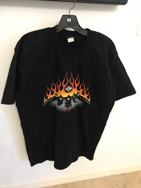 Harley Davidson T Shirt Large Black Gene Lummus H.d. Shop Waynesville Nc