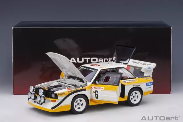 AUTOart Audi Deporte Quattro S1 Rally Monte Carlo 1986 #6 IN 1/18 Escala Nuevo