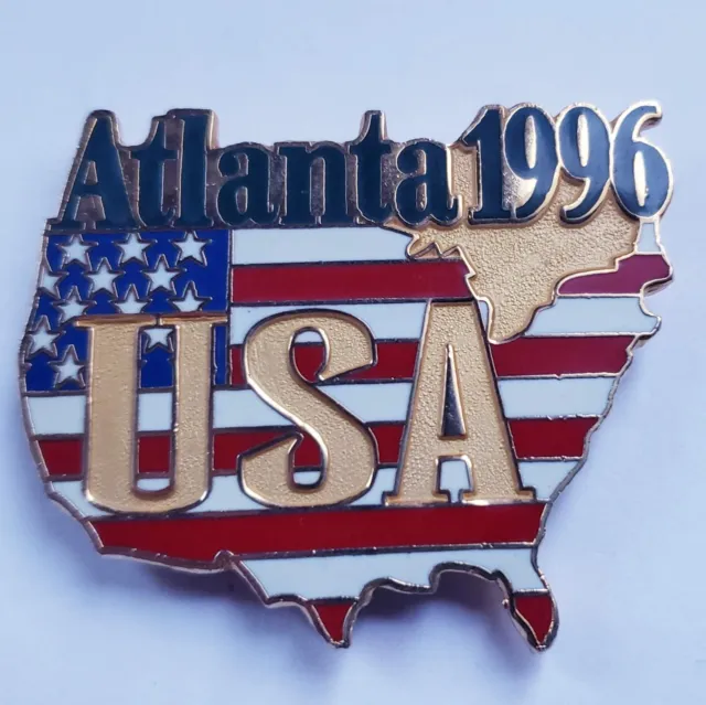 Vintage 1996 Atlanta Summer Olympic Games Metal Magnet XXVI Olympiad (1992 I.P.)