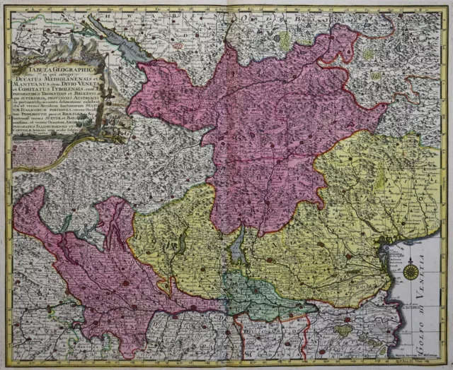 Ducatus Mediolanensis Et Mantuanus - Norditalien - Seutter 1740 - Original