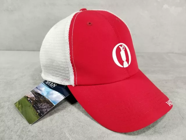 Official The Open Port Rush 148th Baseball Golf Cap Red White New Tags Free P&P