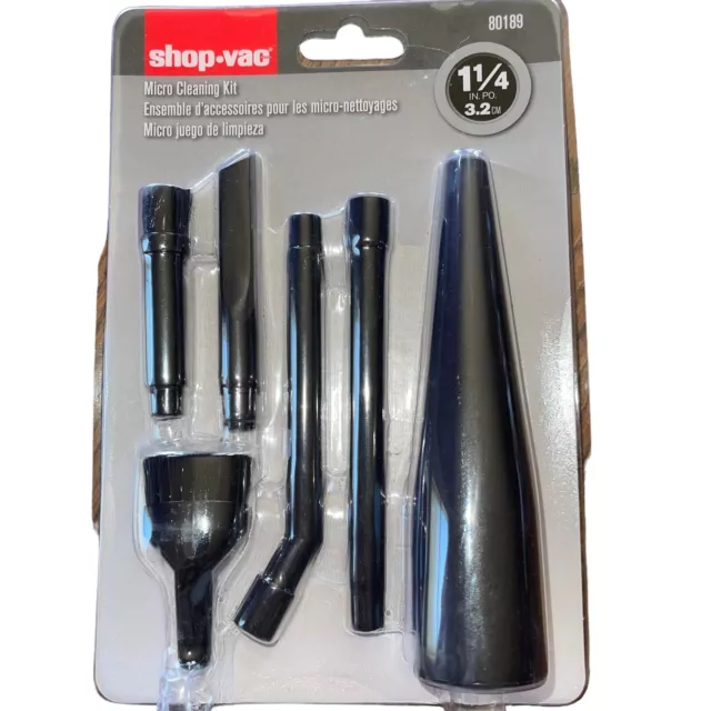 SHOP-VAC 8018933 Micro Cleaning Kit,1 1/4 in Dia Hose Brand New