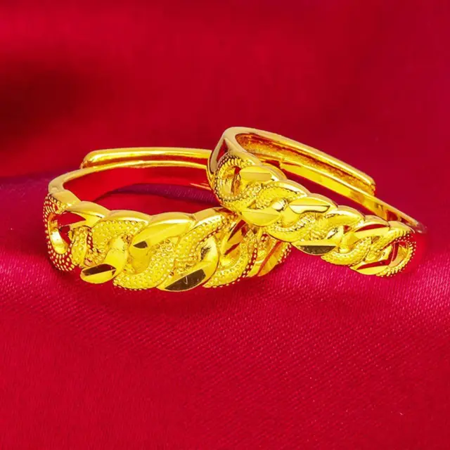 Golden Color Rings Adjustable For Unisex Jewelry Y3O7 P6T4 F6I7