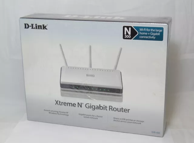 D-Link Wireless N300 Mbps Extreme-N Gigabit Router (DIR-655)