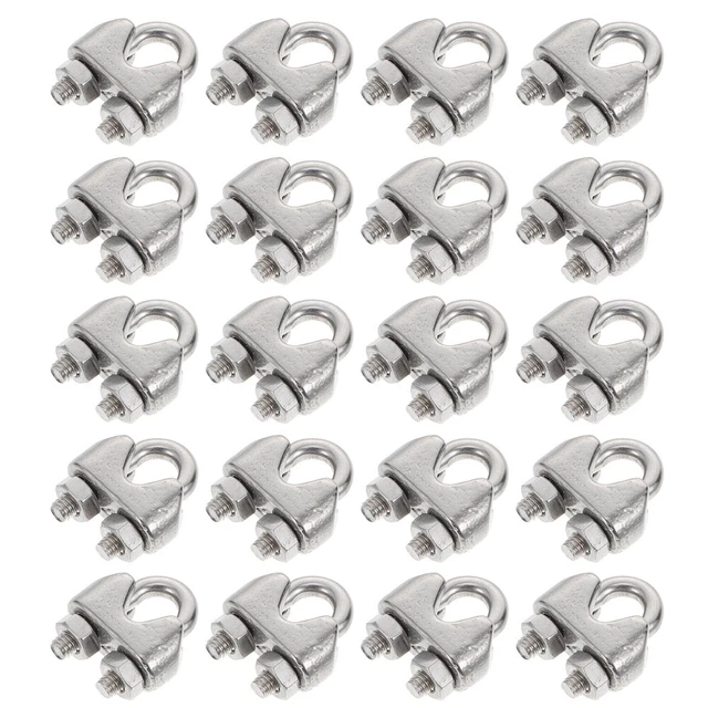 24 Pcs Serre-câble Métallique Serre-fils Zingués Attacher La Corde