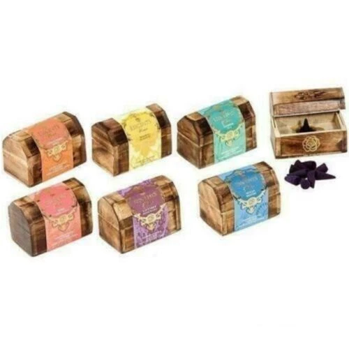 IN Legno Incenso Portacono Bruciatore Joss Scatola Portacenere 10 Gratis Coni