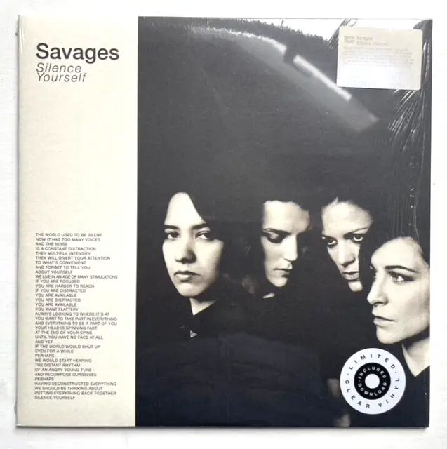 Savages - Silence Yourself * Vinyl Lp Ltd Clear * 1st Press 2013 * Free P&P UK *