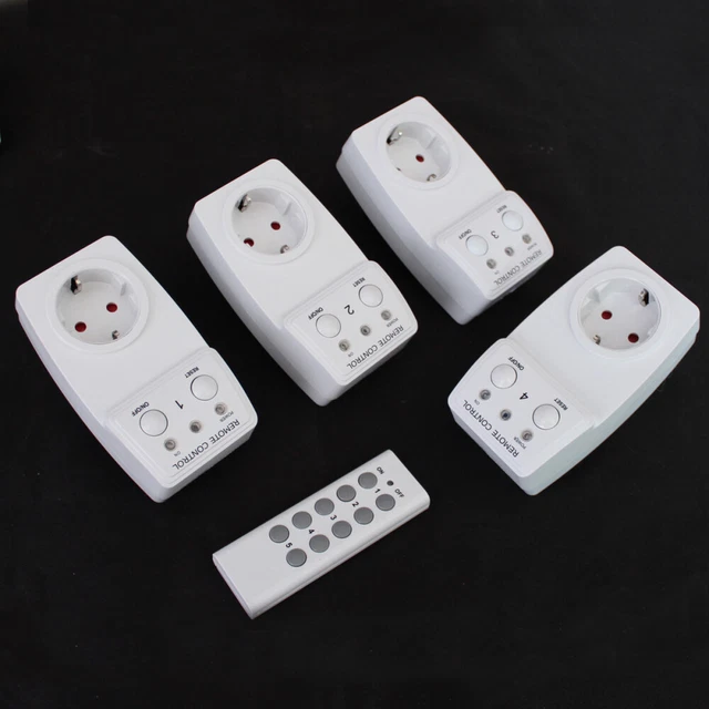 Prise de commutateur de télécommande 3PCS avec 1 télécommande 10