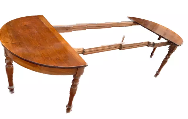 Importante Antigua Mesa Oval Allugabile En Nuez Época 800