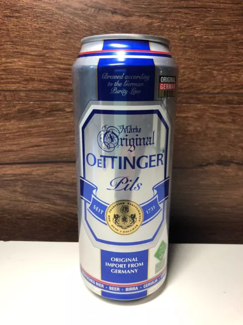 OeTTINGER Pils Beer Empty Can 0.5L from Ukraine Bottom opened!