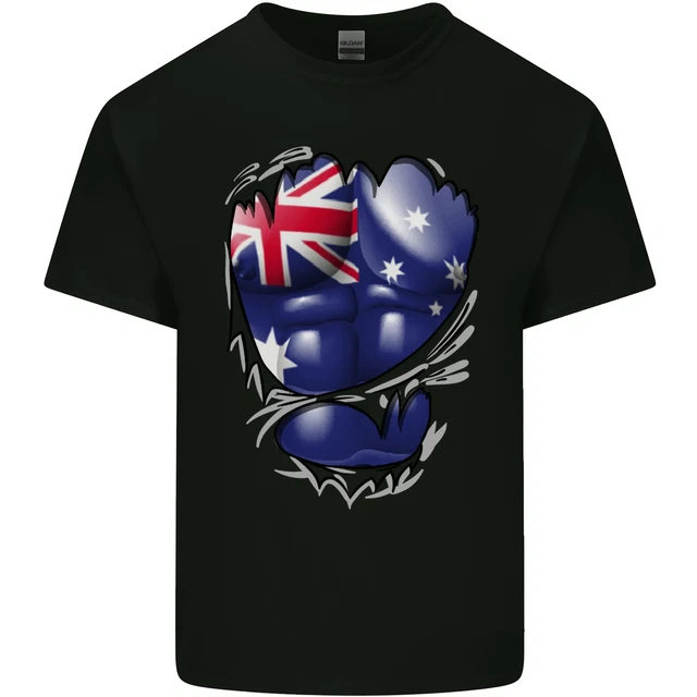 Gym Australian Flag Muscles Australia Kids T-Shirt Childrens