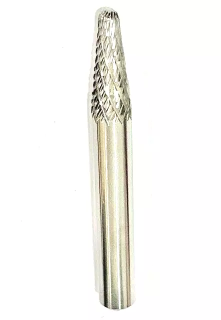 SL-1   (1/4) CONE RADIUS END 14° Included Angle Burr 1/4 Shank HTC MADE IN USA