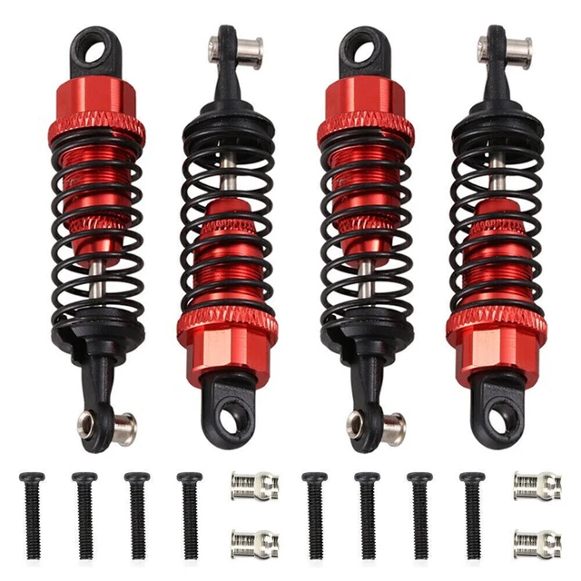 4Pcs 65mm Shock Absorber Damper For 1/18 WLtoys A959 A969 A979 K929 Rc Car Red