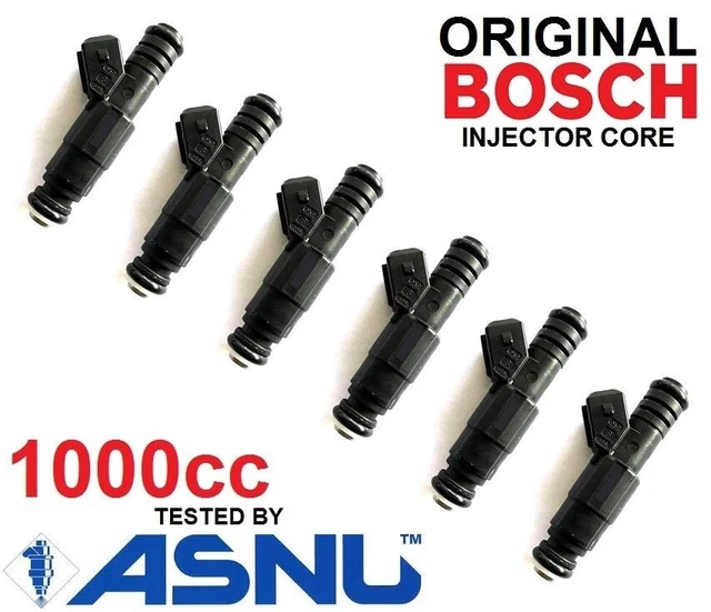 6 Bosch Fuel Injectors for BMW E30 E36 E46 M50 M52 S50 M3 TURBO 95lb EV1 1000cc 6 Bosch Fuel Injectors for BMW E30 E36 E46 M50 M52 S50 M3 TURBO 95lb EV1 1000cc