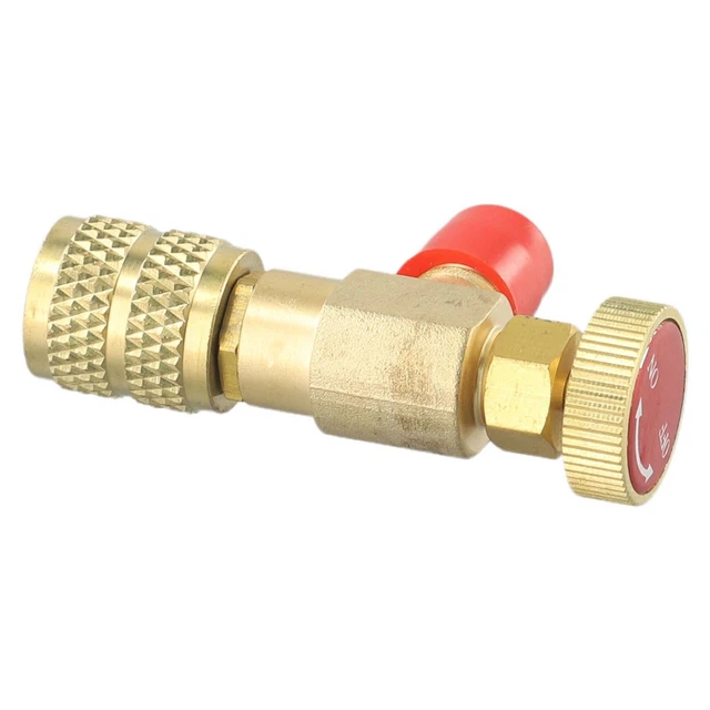 Vanne D'Arrêt R32 ACME 1/4 F - SAE 5/16 M - Robinet Sphérique Pour Bouteilles Réfrigérant R32