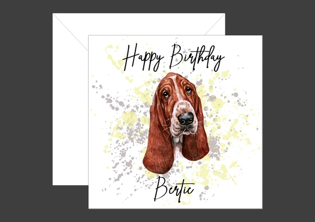 Giftsforall Grußkarte Mit Basset Hound Dog Cowboy Sheriff, A5, Personalisierbar – Lustig & Niedlich