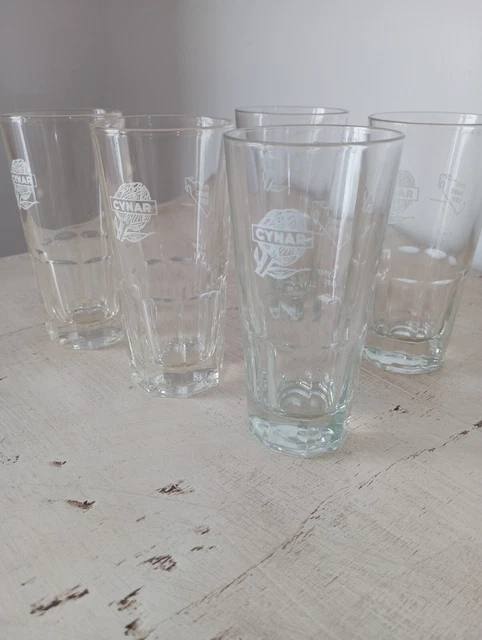 set cinque bicchieri vintage anni 60/70 cynar