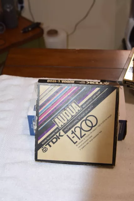 TDK Audua L-1200 7in 1200' Reel-Reel Recording Tape Made in Japan Vintage Audio