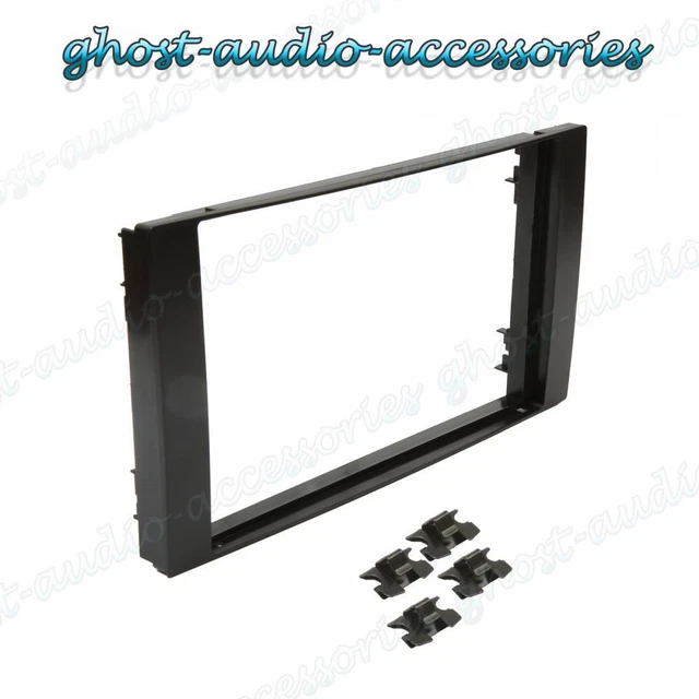Cadre Façade 2 DIN Pour Autoradio Ford Focus II, C-Max, S-Max, Fiesta - Compatible 2005-2008 - Noir