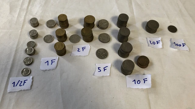 Lot de 200 pièces, francs, Louis II et Rainier III du prince de Monaco