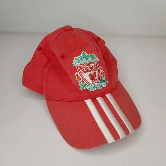 Adidas Liverpool FC Baseball Cap Hat Adjustable Red Embroidered Logo Cotton Adidas Liverpool FC Baseball Cap Hat Adjustable Red Embroidered Logo Cotton