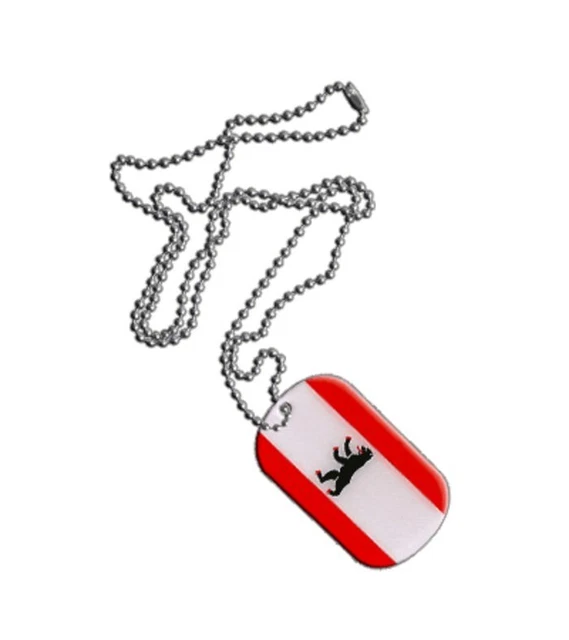 Dog Tag Fahne Flagge Deutschland Berlin DogTag 3x5cm Kette mit Anhänger