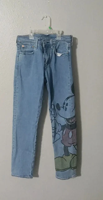 Levis 502 Mickey Mouse Blue Jeans Pre-owned 28 W 30L