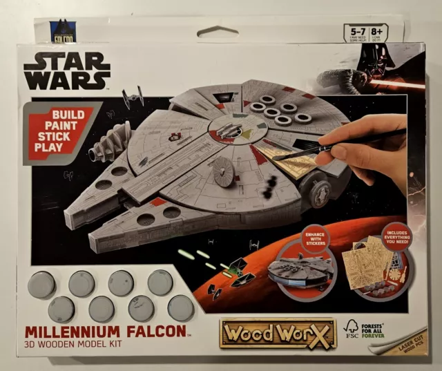 Star Wars Wood Worx Millennium Falcon - Opened Unused