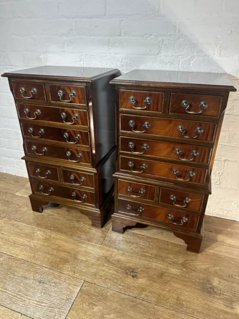 Mahogany Bedside Chest Cabinets . Georgian Style . Free Delivery Available