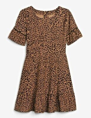 GIRL'S DRESS-GAP-Cavo di Stampa Leopardata Vestito-Size: L -