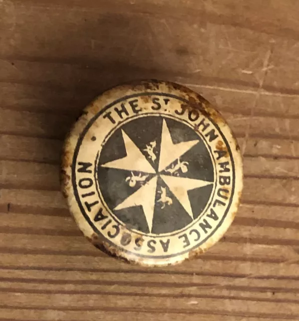 Vintage The St John Ambulance Association Lapel Button Badge 