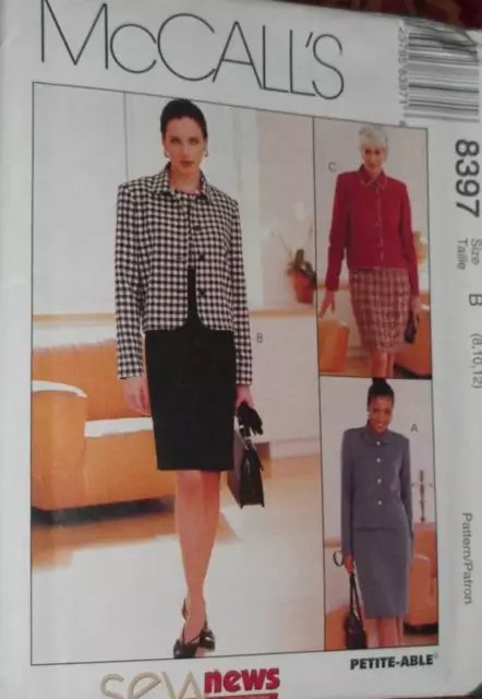 8397 McCalls SEWING Pattern Vintage Misses Dress Jacket UNCUT OOP SEW Career
