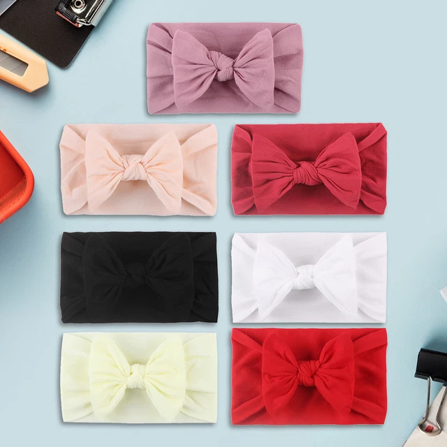7pz Headwrap elastico resistente all'usura carino solido per bambini piccoli leggero