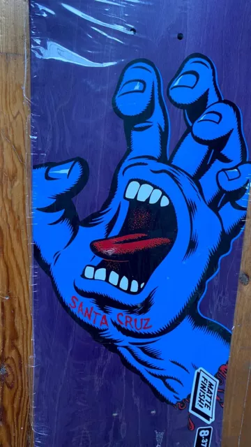Santa Cruz Screaming Hand Skateboard Deck Purple 8,3"
