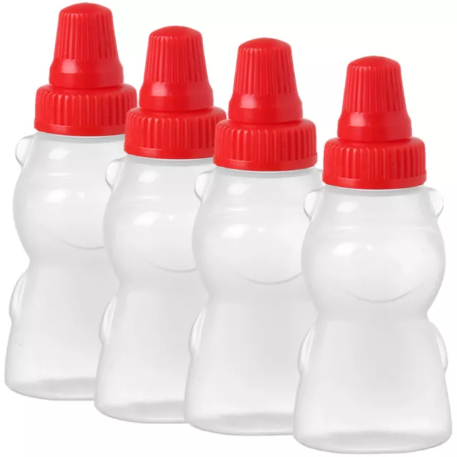 4Pcs Sauce Containers Squeeze Bottles For Liquids Sauce Travel Kitchen Dressing
