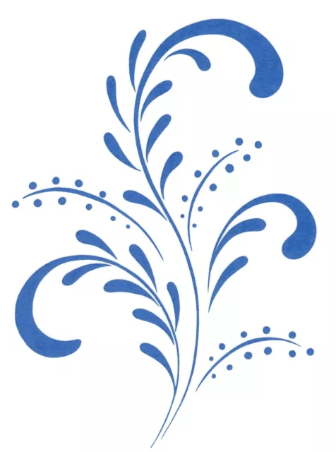 Calcomanías de cerámica tobogán de remolino azul 3 piezas 5"" X 3-1/2"" Tx
