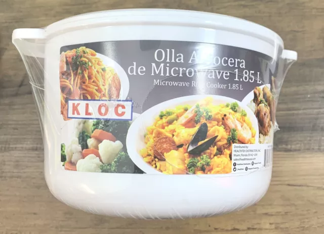 Microwave Rice Cooker Dishwasher Safe,1.85L / OLLA ARROCERA MICROWAVE KLOC
